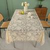 1pc Tassel Lace Tablecloth Suitable for Home Table Decoration, Dining Tablecloth, Coffee Tablecloth, Fabric, Rectangular