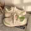 2025 Spring New Fresh Green Color Matching Casual Versatile Little White Shoes Sweet Ins Moral Training Shoes Women
