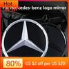 Car Sticker 2025 Hot For Benz AMG The front grille star logo badge mirror bottom 3D ABS logo for Mercedes-Benz for Mercedes-Benz