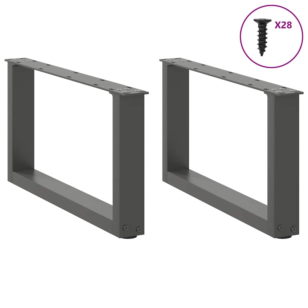 Vidaxl Nogi Do Stolika Kawowego, 2 Szt., Antracyt, 70X(30-31) Cm, Stal