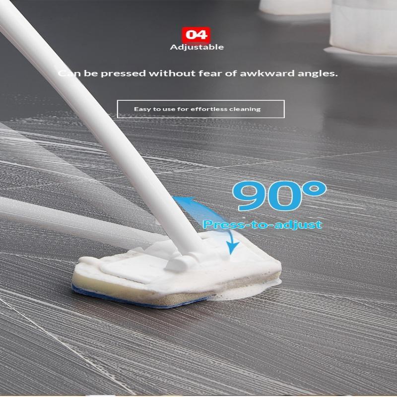 Long Handle Bathroom Cleaning Brush With Soft Scratch Free Scrub Pad For Bathtub Tile Sink Cleaning