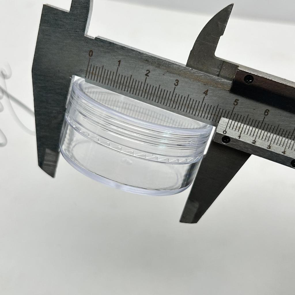Transparent Plastic Mini Cosmetic Jars for Nail Art & Ornament Storage