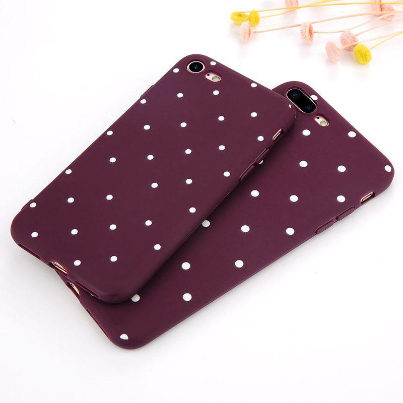 6 For Iphonex 6s 7 8 Plus Slim Shockproof Silicone Polka Dot Soft Tpu Case Cover