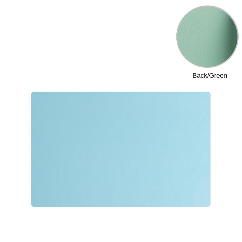 Double-Sided Solid Color PU Leather Placemat Waterproof Oil-Proof Disposable Western-Style Placemat Solid Color Household PVC Anti-Scald Placemat