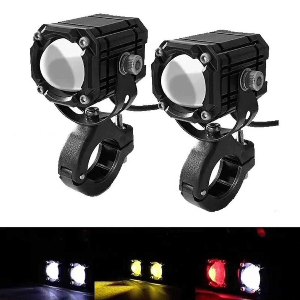 2pcs Waterproof Motorcycle Auxiliary Light Super Bright Motorcycle Spotlight Universal