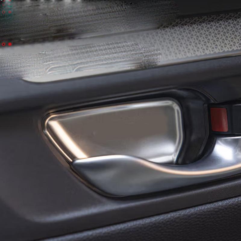 Stainless Steel Car Inner Door Bowl Sticker Trim Decoration Cover Armrest Handrail For Honda CRV CR-V  2024 Accessories