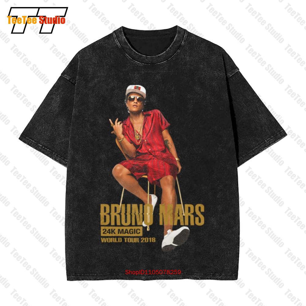 Bruno Mars K Magic World Tour Vintage Oversized TShirt STC S