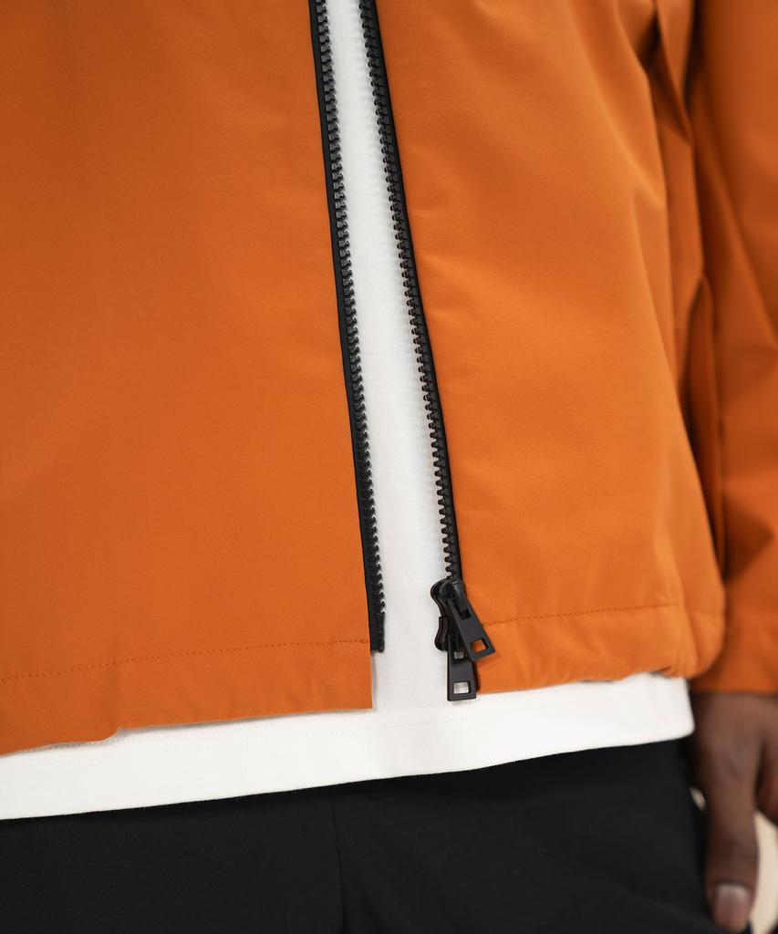 Kalapatthar 3Layer Offset Zip Pocket Hooded Jacket - Camel