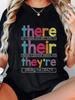 There Their They're Grammar Teacher T-shirt