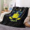 Brøndby IF  Print Flannel Blanket, High Quality Comfortable for All Seasons, Home Decor, Warmth and Comfort