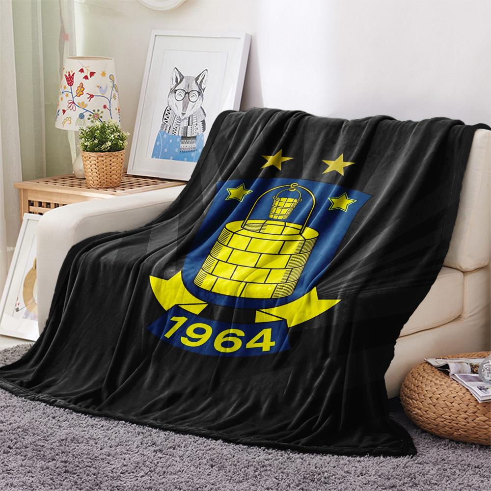 Brøndby IF  Print Flannel Blanket, High Quality Comfortable for All Seasons, Home Decor, Warmth and Comfort