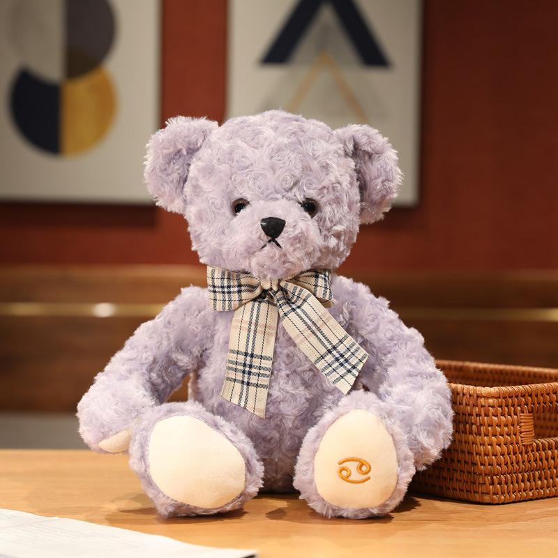 Constellation shy bear teddy bear doll plush toy cuddle bear doll child sleeping soothing rag doll