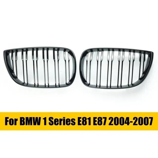 Pentru BMW Seria 1 E81 E87 2004-2011 Grile negre lucioase Capac bara fata inferioara Grila stil M 128I 130I 135I.