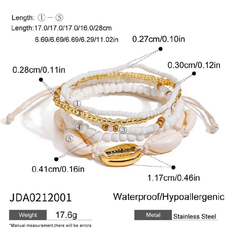 Meeres-Themen Harz Fußkettchen 6 Tropische Urlaubsdesigns Robuster Kunststoff Schmuck für Damen Mädchen