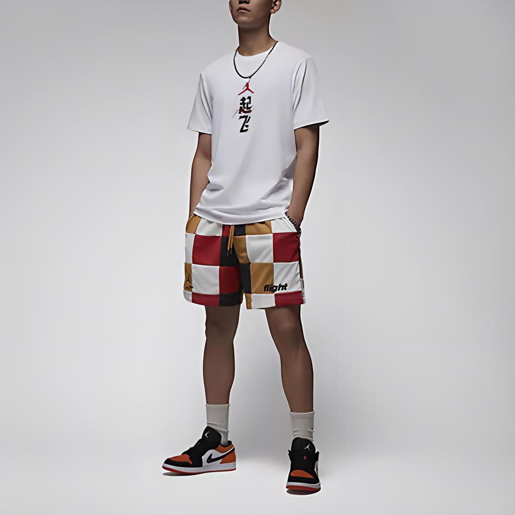 Jordan Sport Training Casual Print Round Neck Short Sleeve T-Shirt Men Tops White FN3714-100