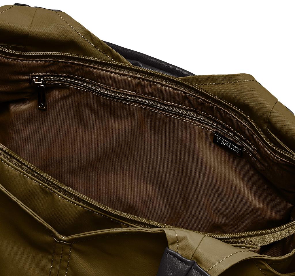 Recycled Nylon Fluffy Tote S Size Khaki [Izak] Y01-03-01 Women's