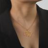 LIKGREAT Hollow Ukraine Map Pendant Necklace Trident National Symbols Of Ukraine Necklaces Flag Ukrainian Party Jewelry Gifts