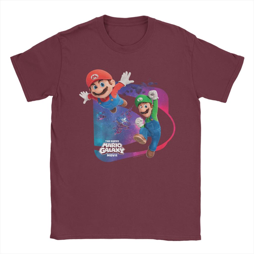Marios Luigi Adventure T Shirts Unisex Women Cotton Creative TShirts Crewneck Galaxy Movie Tees Short Sleeve Clothing Summer