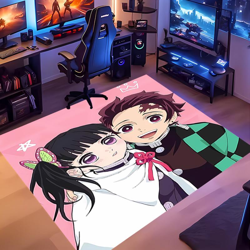 1pc Demon Slayer Entrance Mat, Non-Slip Mat Area Rug,Room Decor, Outdoor Decor, Kitchen Rug,Doormat - Machine Washable, Easy To Clean