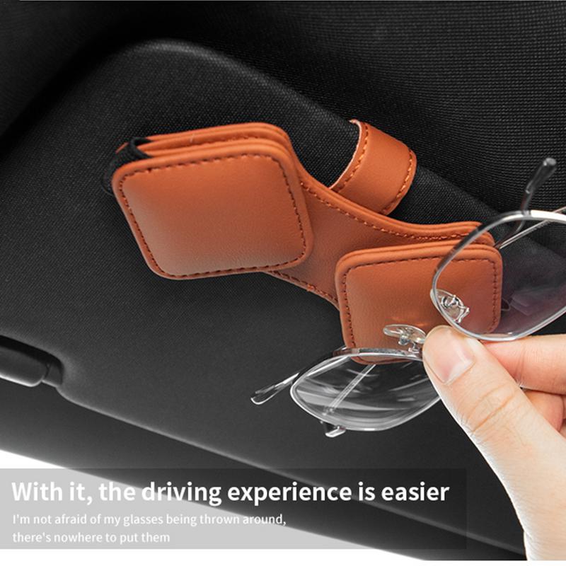 Car Visor Sunglasses Holder Clip Eyeglass Hanger Holder Ticket Card Storage Glasses Clip For Cars SUVs