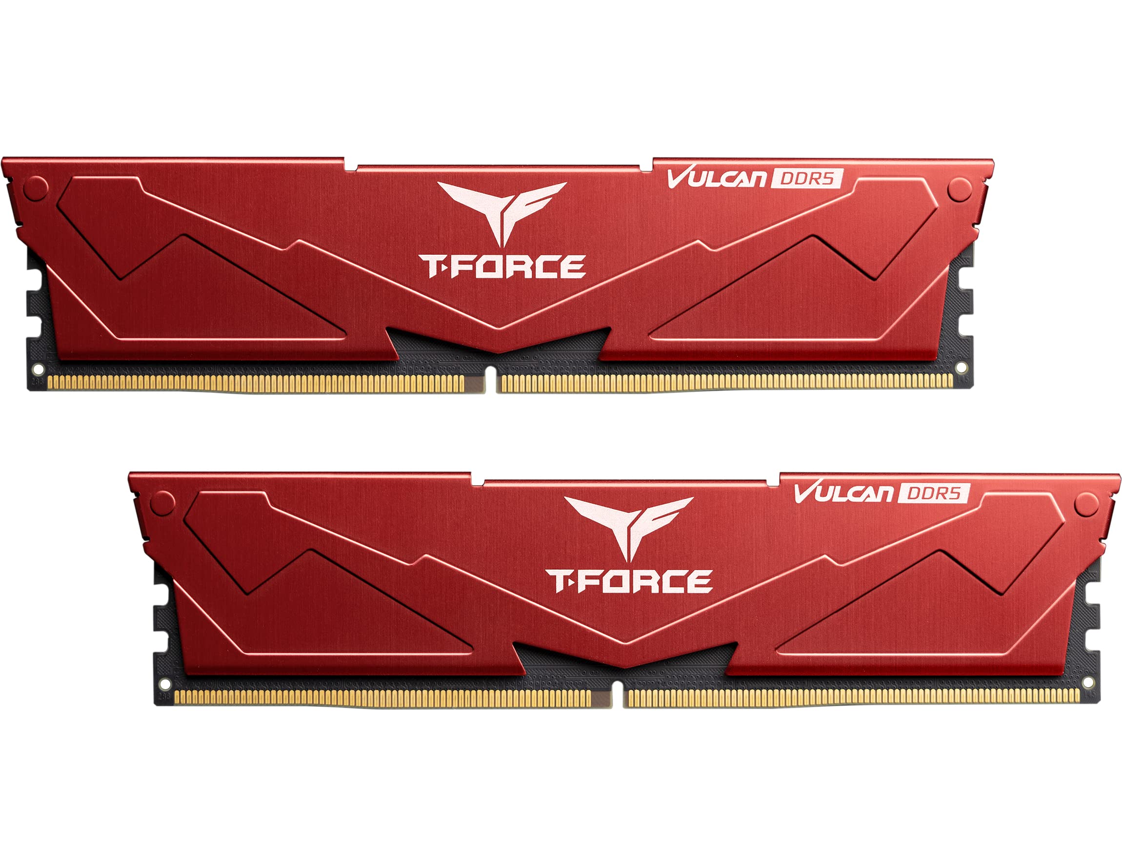 

Team DDR5 6400Mhz 16GBx2 Red Vulcan Series Desktop Memory UDIMM Compliant High Speed Type Genuine Product Lifetime Warranty in Japan PC5-51200 червоний