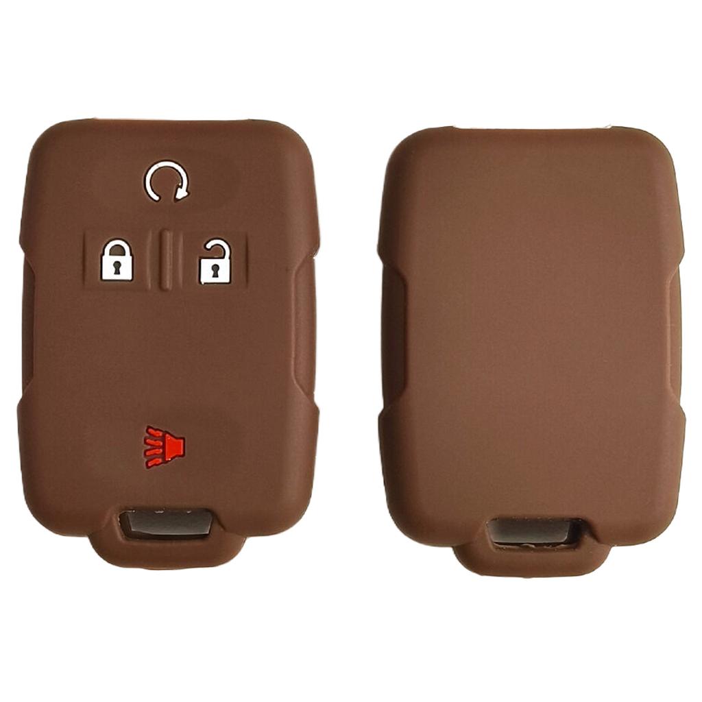 Car silicone key cover for Chevrolet Colorado remote control 3 1 button silicone keychain Silverado GMC car key case