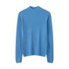 Le Kasha Women's Mock Neck Long Sleeve Wool Sweater - Bark Flower Texture