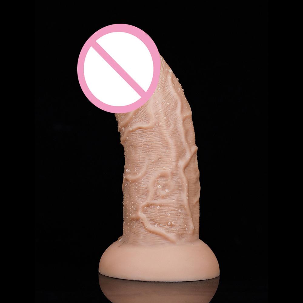 Demon Head Double Layered Liquid Silicone Fake Penis Female Masturbator Adult Sexual Products Simulation Male