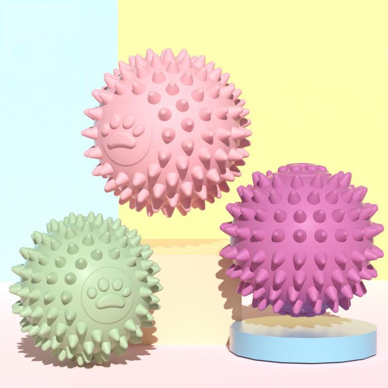 Durable Tpr Footprint Ball For Dogs Chewable And Tooth-cleaning Toy