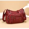 Bolso de Hombro Impermeable de Cuero PU Suave para Mujer Bolso Cruzado Retro Casual Múltiples Bolsillos Gran Capacidad Bolsos Clásicos Versátiles
