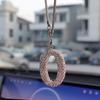 Car Pendant Interior Rearview Mirror Crystal Numbers Decoration Car Hanging Ornament Car Hanging Accessories