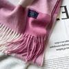Yiwu Scarf Knitted Scarf Pink Atmosphere Plaid Scarf Men's and Women's Warm Scarf Shawl
