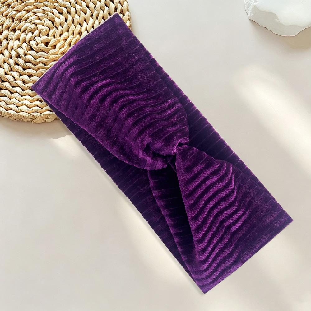 Stretch Fabric Fabric Headband Solid Color Elastic Headband Knot Cross Headband Washing Face