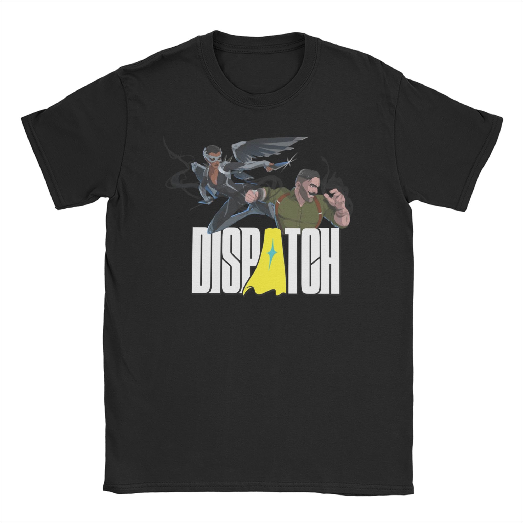 

Унисекс ЖЕНСКИЕ Футболки с Персонажами Фан-арт Вдохновленные игрой Dispatch Хлопковые Топы Смешные Футболки с коротким рукавом с круглым вырезом Большого Размера S