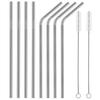 Set of 8 Stainless Steel Straws, Jechery 10.5 Inch Ultra Long Set of Reusable Straws