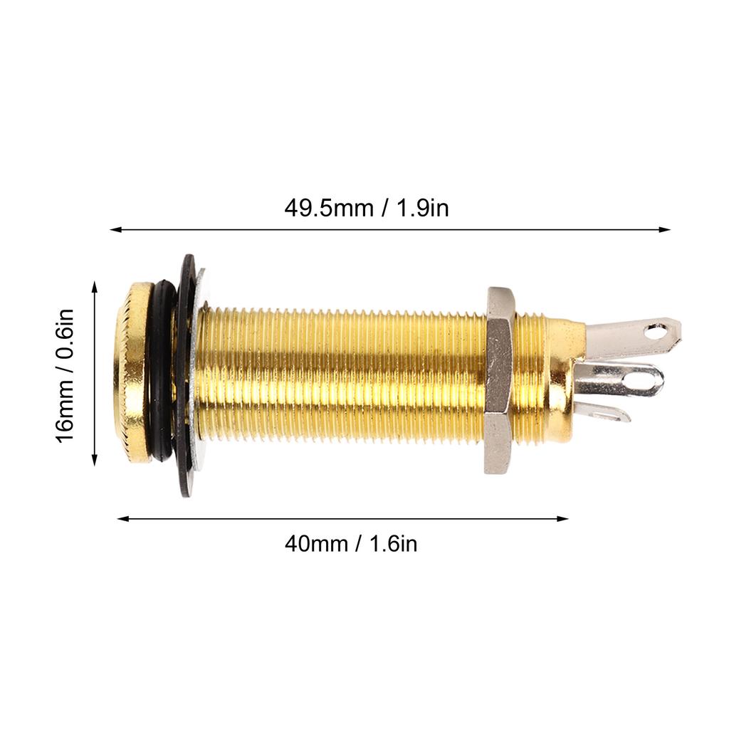 Gitarre Gewinde   Ersatz Messing Gerader Ausgang Endpin für Elektrische Gitarre Bass