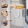 Panier à linge pliable 100L autoportant – 55 x 30 x 60 cm, imperméable, poignées renforcées, gris