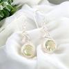 925 Sterling Silver Natural Green Amethyst Gemstone Earrings 1.67" Gift For Her CE-14-14