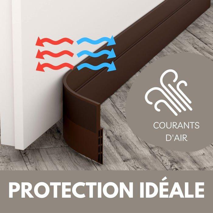Bas de porte isolant - AIMOONSA - Nouveau bas de porte isolant - Silicone - Marron - 100 x 5 cm