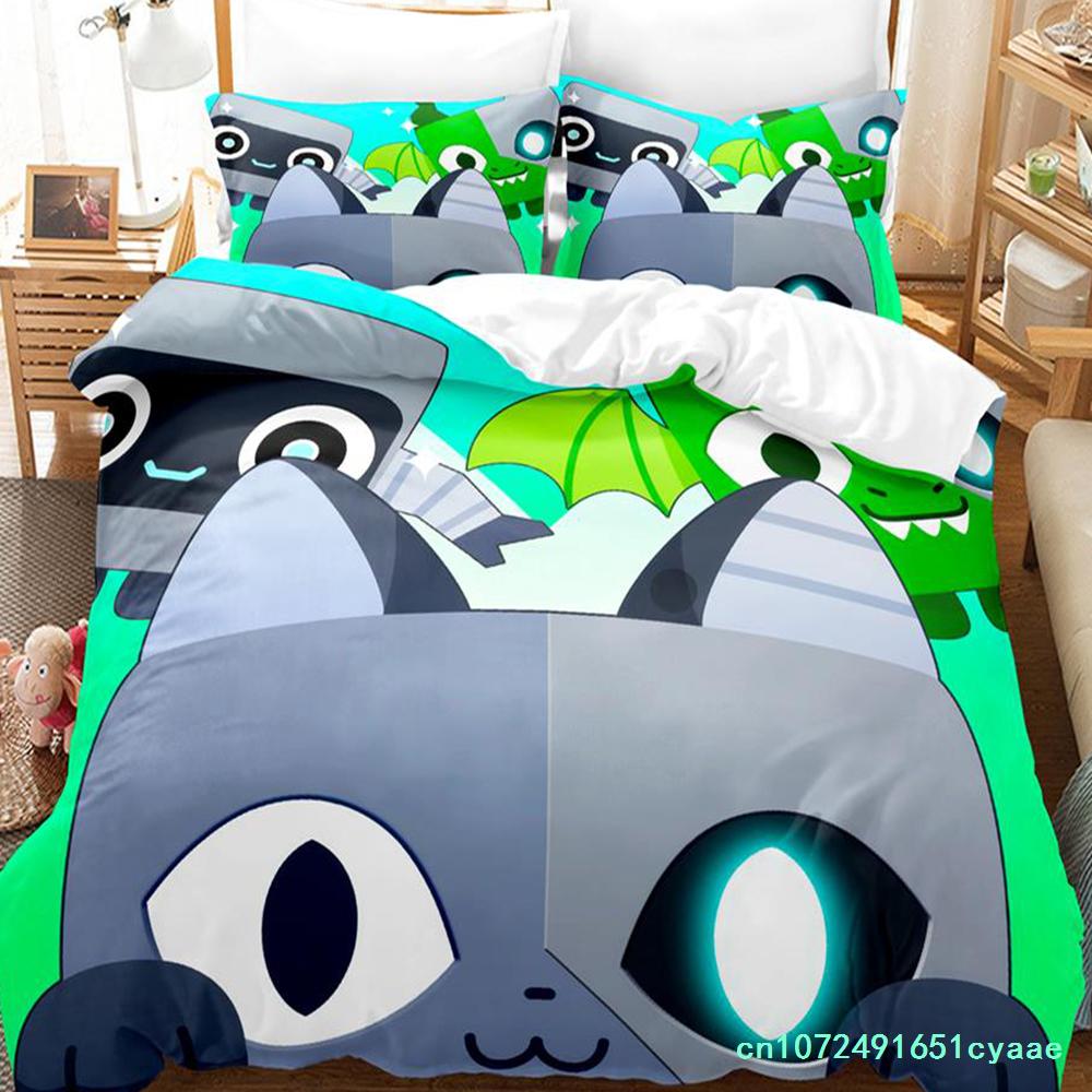 Game Pet Simulator X Bedding Set Single Twin Full Queen King Size Bed Set Adult Kid Bedroom Duvetcover Sets Parure De Lit Bed