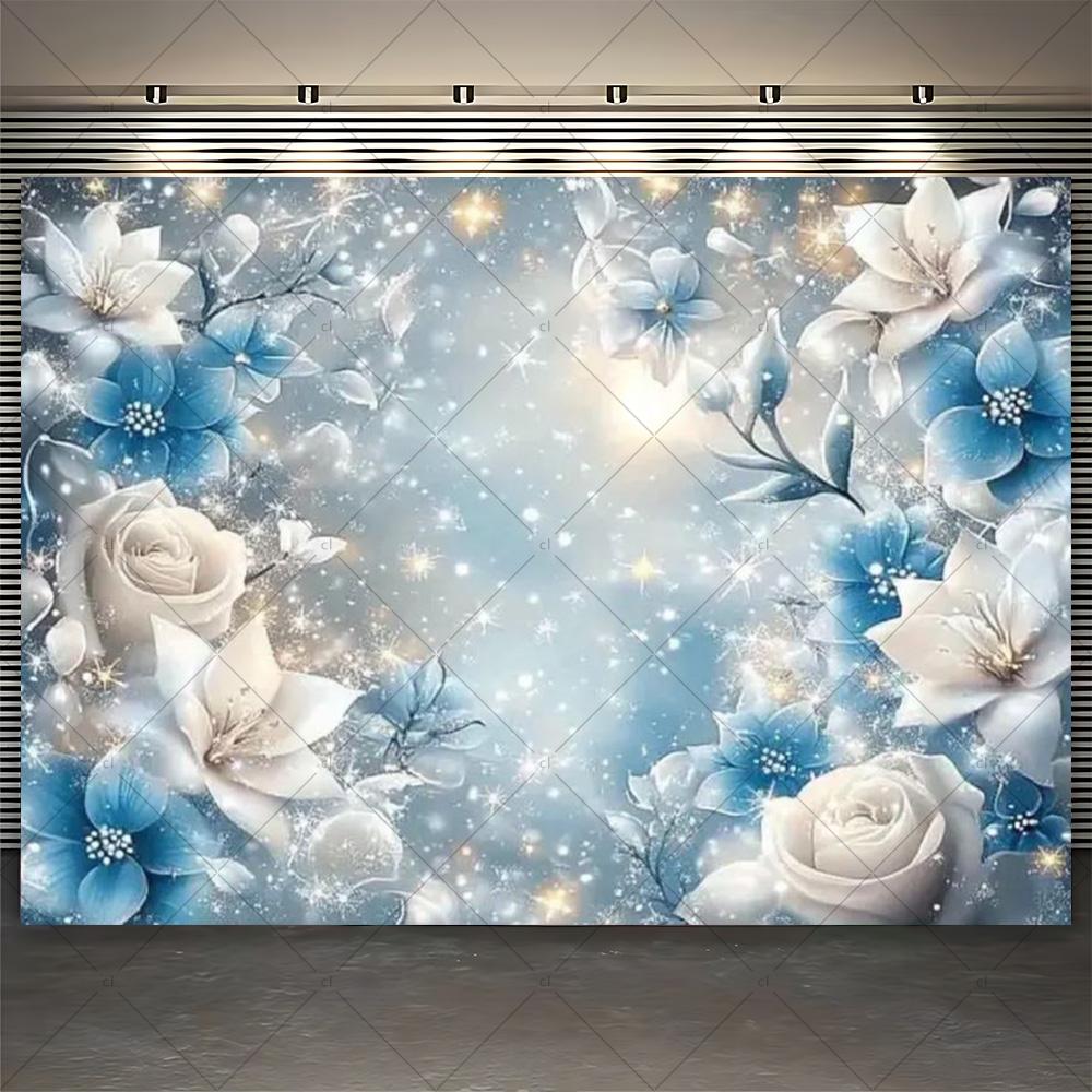 Floral Flower Wall Photoshoot Backdrop Wedding Bridal Shower Engagement Ceremony Party Photography Background Photo Studio Props