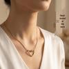 Stainless Steel Heart Pendant Necklace for Women - Simple, Versatile Clavicle Chain