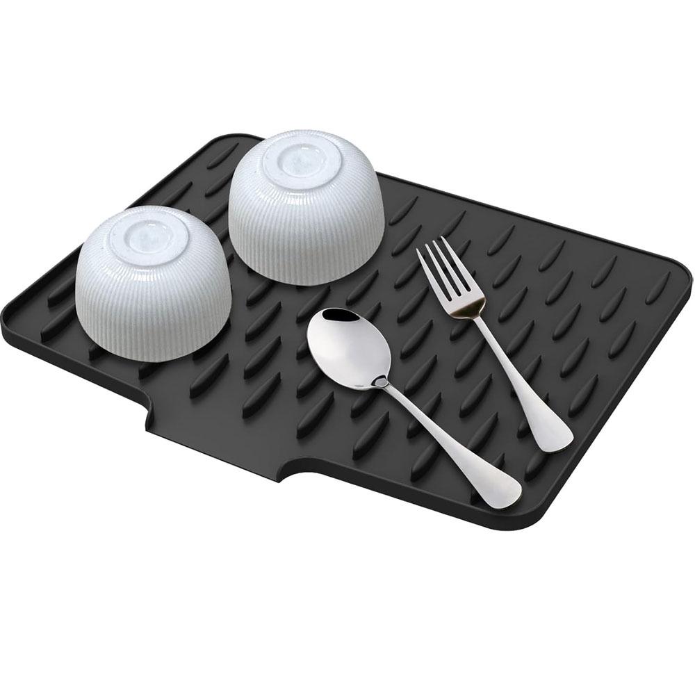 

Silicone Kitchen Heat-Resistant Drain and Pot Mat 40x32 чёрный