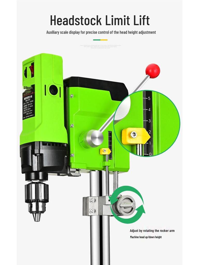 Compact High-Speed Precision Bench Drill with Variable Speed and Mobile Cross Slide Table
