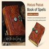20.32 Cm Leather Journal Third Eye Deckle Edge Paper Grimoire Journal Book of Shadows Seven Chakra Spell Book Lock Clasp Notebook