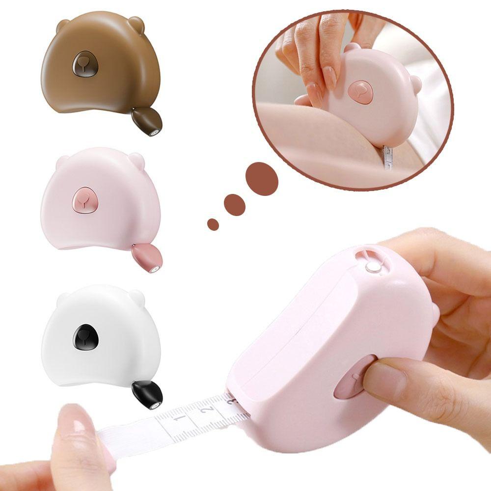 

Retractable Body Measurement Tape 1.5m Clothes Sewing Ruler Weight Loss Measurements Ruler Body коричневий