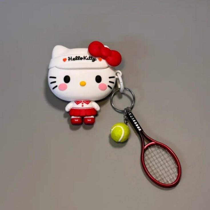 Cute sportswear kt cat AirPods pro1 apple bluetooth headset case 1/1 generation cartoon protective case is suitable for