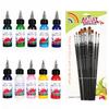 10 Colors Acrylic Pigment Frame Bracket Pen Kit Art Painting Set Accessories Supplies