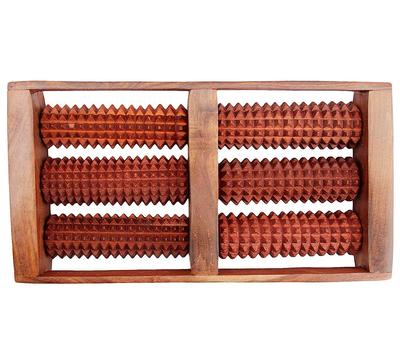 KEDY Masseur de Pieds à Rouleaux en Bois Anti-Stress Corporel et Appareil de Points d'Acupression Produit de Relaxation pour les Soins de Santé Masseur de Pieds et Soulagement des Douleurs aux Jambes