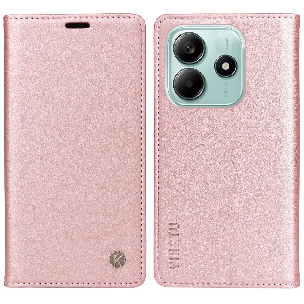 YIKATU YK-001 For Xiaomi Redmi Note 14 5G Case Stand Leather Phone Cover Strong Magnetic Closure
